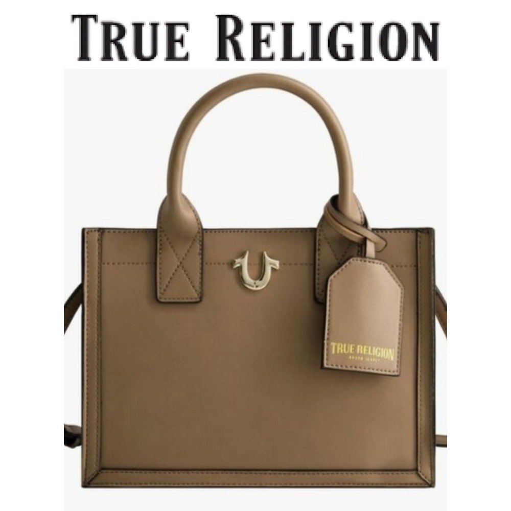 True Religion Horseshoe Logo Modern Edge Medium Tote Bag